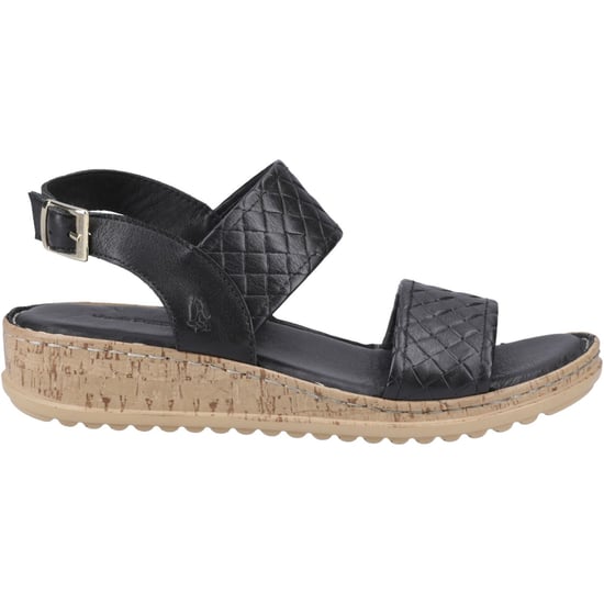 Hush Puppies Ebony Geflochtene Leder Damen Schwarze Sandalen - Image 5