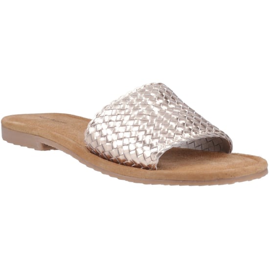 Hush Puppies Hetty Slide Leder Damen Bronze Sandalen - Image 1