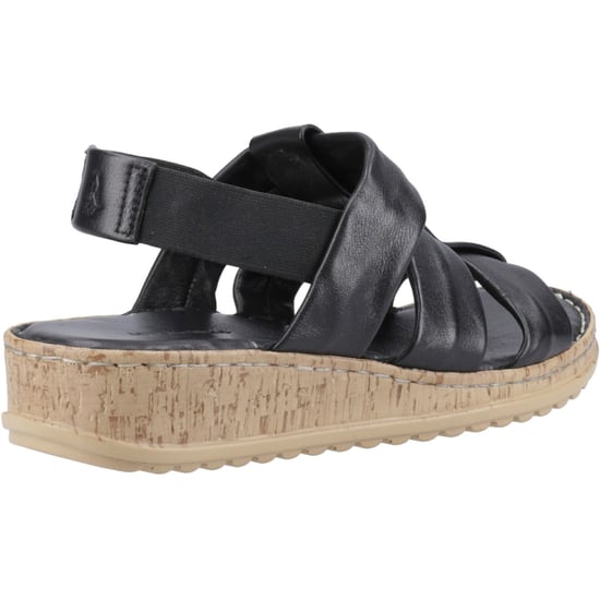 Hush Puppies Eden Weite Passform Leder Damen Schwarze Sandalen - Image 2
