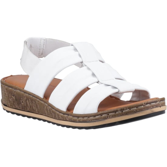 Hush Puppies Eden Weite Passform Leder Damen Weiße Sandalen - Image 1