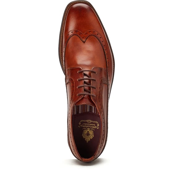 Base London Havisham Leder Herren Tan Derby Schuhe - Image 3