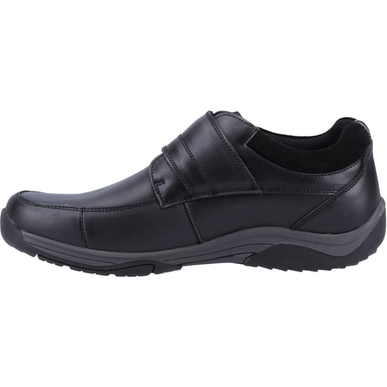 Hush Puppies Douglas Leder Herren Schwarz Mokassins Schuhe - Image 4