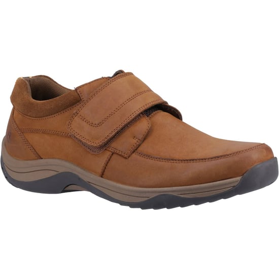 Hush Puppies Douglas Leder Herren Tan Nubuck Mokassins Schuhe - Image 1