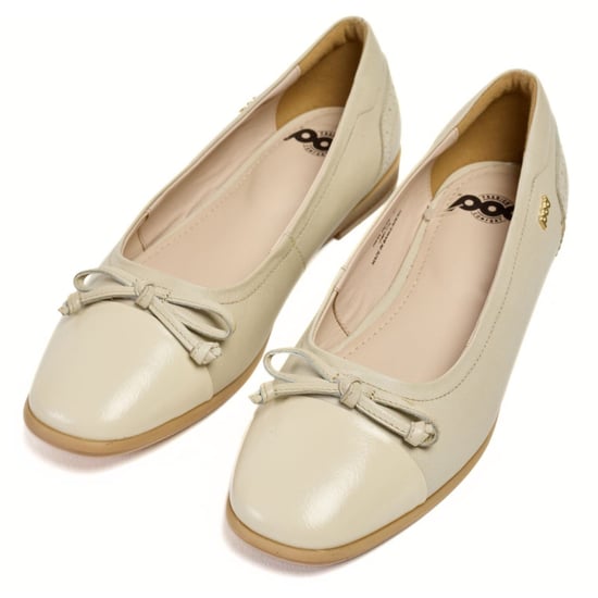 Pod Priya Leder Damenschuhe in Taupe - Image 5