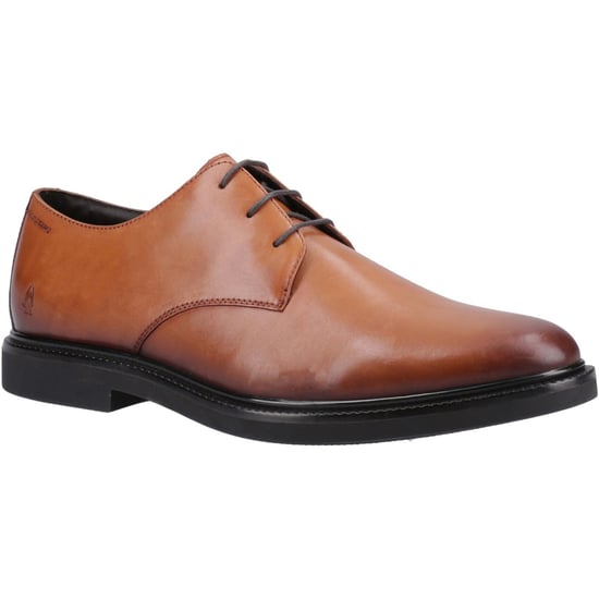 Hush Puppies Kye Leder Herren Schnürschuhe in Tan - Image 1