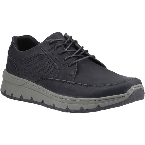 Hush Puppies Nelson Leder Herren Schwarz Schnürschuhe - Image 1