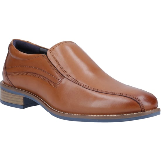 Hush Puppies Donovan Leder Herren Slip-On Schuhe in Tan - Image 1