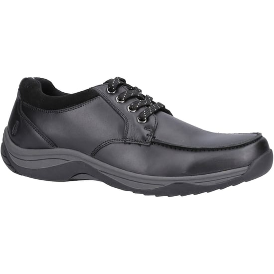 Hush Puppies Derek Leder Herren Schwarze Schnürschuhe - Image 1