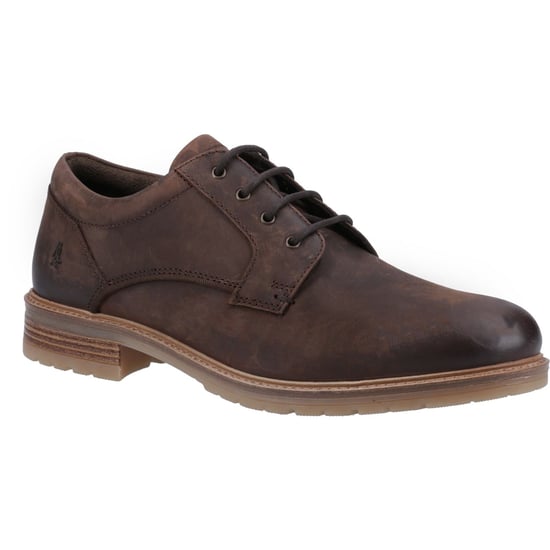 Hush Puppies Richie Leder Herren Schnürschuhe Braun - Image 1