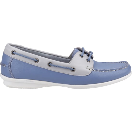 Hush Puppies Irene Leder Damen Blaue Bootsschuhe - Image 5