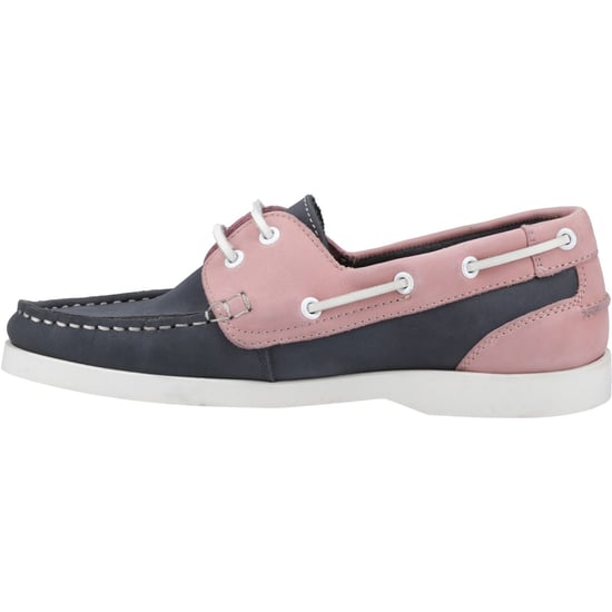 Hush Puppies Isabel Leder Damen Bootsschuhe Navy/Pink - Image 4