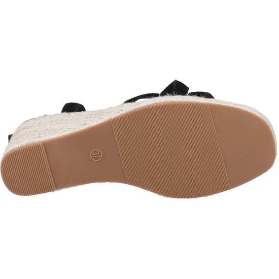 Hush Puppies Jenny Espadrille Keilabsatz Wildleder Damen Schwarz Wedges - Image 3