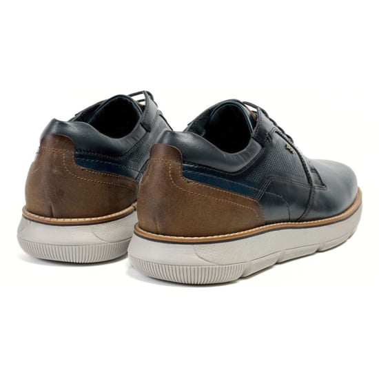 Pod Finch Leder Herren Schnürschuhe in Marineblau - Image 2