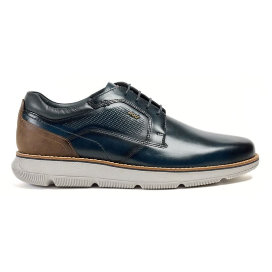 Pod Finch Leder Herren Schnürschuhe in Marineblau - Image 4
