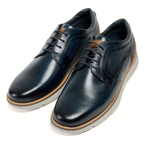 Pod Finch Leder Herren Schnürschuhe in Marineblau - Image 5