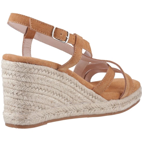 Hush Puppies Jenny Espadrille Wedge Wildleder Damen Tan Wedges - Image 2