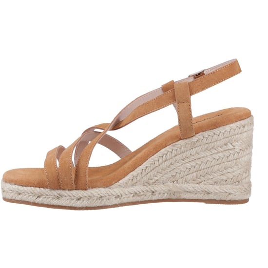 Hush Puppies Jenny Espadrille Wedge Wildleder Damen Tan Wedges - Image 4