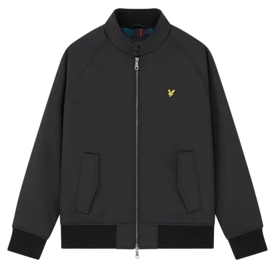 Tiefschwarze Softshell-Jacke mit Lyle & Scott-Markenemblem - Image 1