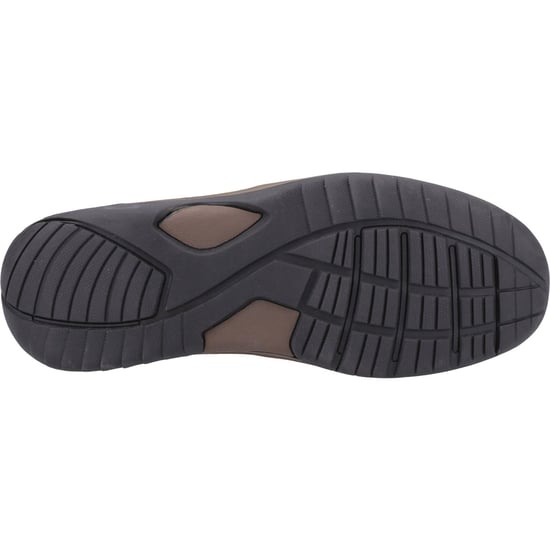 Hush Puppies Donald Leder Herren Mokkasins Schuhe in Kaffee - Image 3