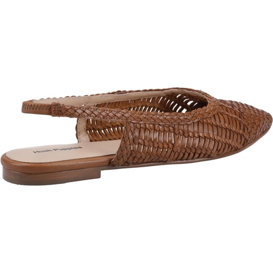 Hush Puppies Dalia Woven Damen Flache Schuhe Aus Leder In Tan - Image 2