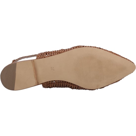 Hush Puppies Dalia Woven Damen Flache Schuhe Aus Leder In Tan - Image 3