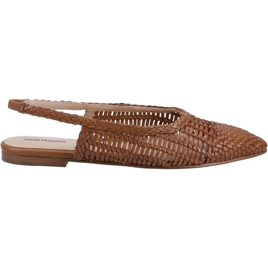 Hush Puppies Dalia Woven Damen Flache Schuhe Aus Leder In Tan - Image 5