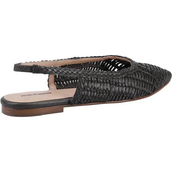 Hush Puppies Dalia Geflochtene Leder Damen Schwarz Flats - Image 2
