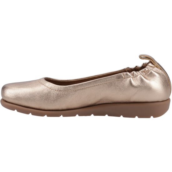Hush Puppies Skylar Leder Damen Sandaletten in Gold - Image 4