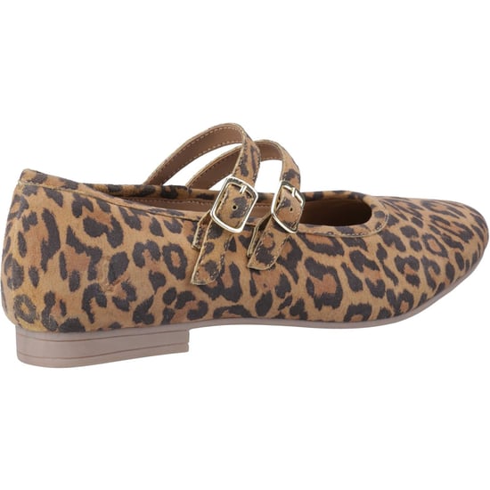 Hush Puppies Nancy Mary Jane Leder Damen Leopard Ballerinas - Image 2