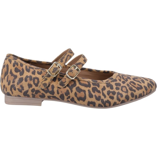 Hush Puppies Nancy Mary Jane Leder Damen Leopard Ballerinas - Image 5