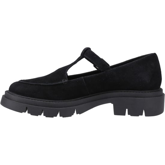 Hush Puppies Nella T-Bar Wildleder Damen Schuhe in Schwarz - Image 4