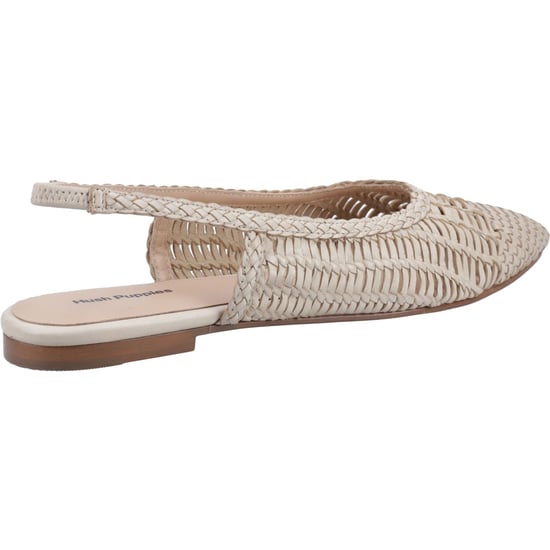 Hush Puppies Dalia Geflochtene Leder Damen Cream Ballerinas - Image 2
