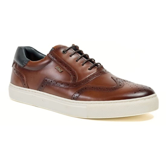 Pod Dobbs Leder Herren Tan Brogues Schuhe - Image 1