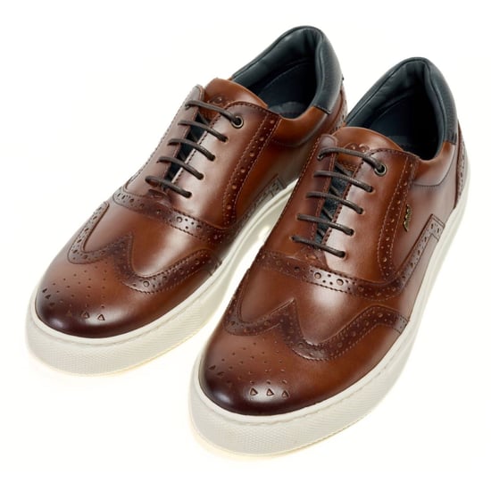 Pod Dobbs Leder Herren Tan Brogues Schuhe - Image 5