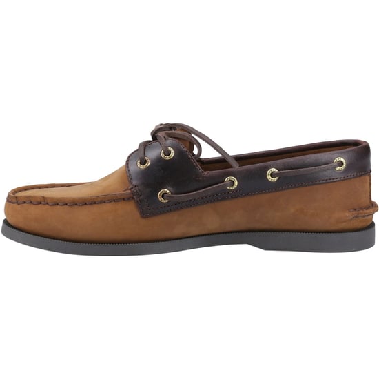 Sperry Authentic 2 Eye Leder Herren Braun Kombi Bootsschuhe - Image 4