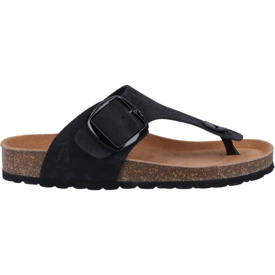 Hush Puppies Billie Wildleder Damen schwarze Sandalen - Image 4