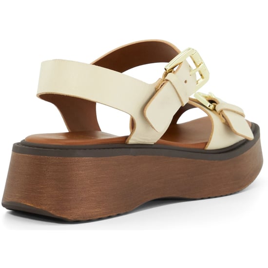 Dune Luno Leder Damen Ecru Sandalen - Image 2
