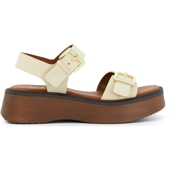 Dune Luno Leder Damen Ecru Sandalen - Image 4