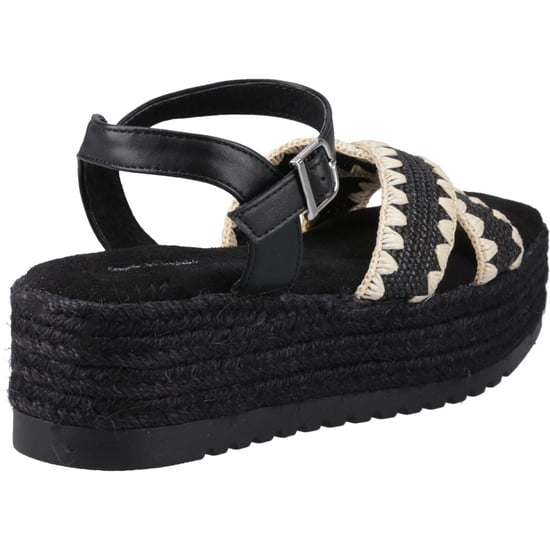 Hush Puppies Jemma Espadrille Polyurethan Damen schwarze Sandalen - Image 2