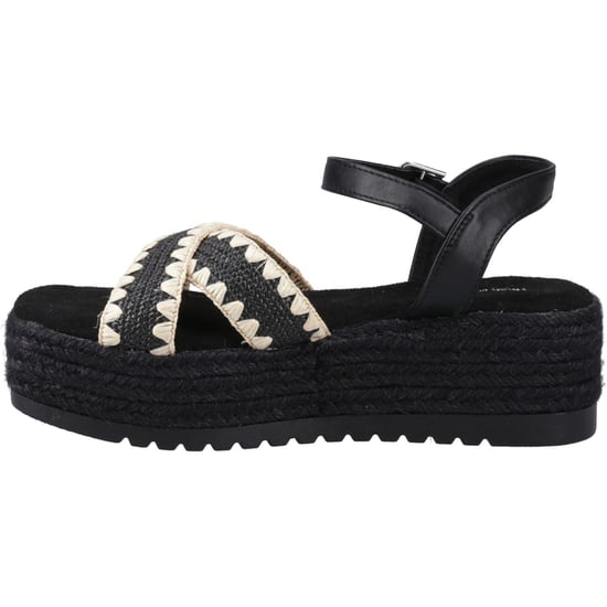Hush Puppies Jemma Espadrille Polyurethan Damen schwarze Sandalen - Image 4
