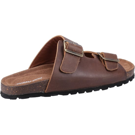 Hush Puppies Nash Slider Leder Herren Braun Sandalen - Image 2