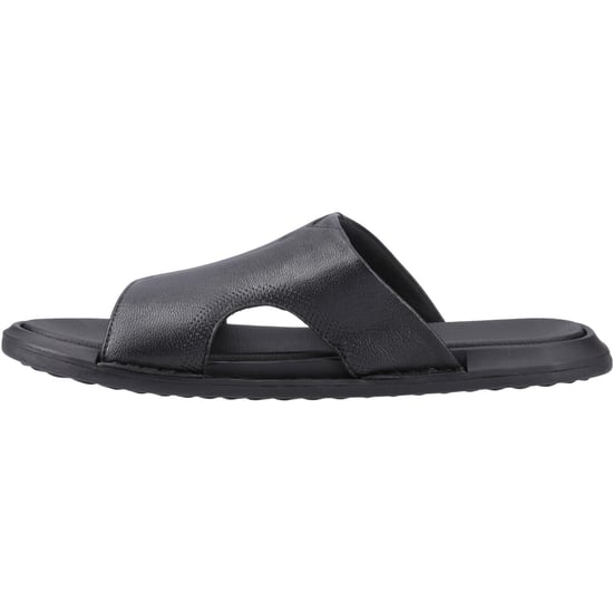 Hush Puppies Callum Slide Leder Herren schwarze Sandalen - Image 4