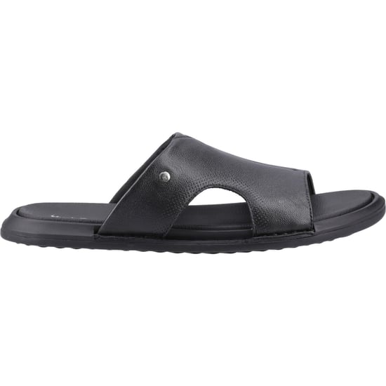 Hush Puppies Callum Slide Leder Herren schwarze Sandalen - Image 5