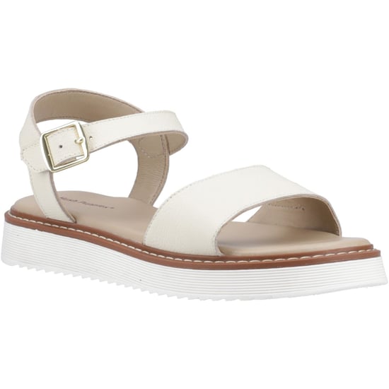 Hush Puppies Cassie Nubuck Damen Creme Sandalen - Image 1