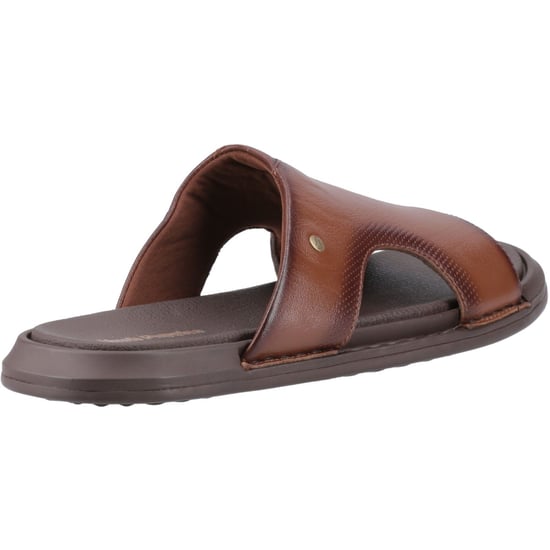Hush Puppies Callum Slide Leder Herren Braune Sandalen - Image 2