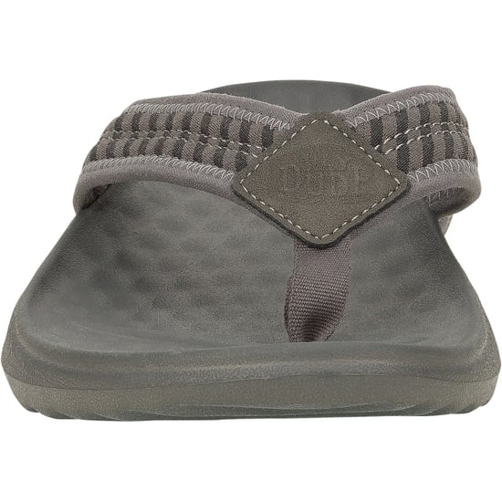 HEYDUDE Myers Flip Nu Prep Baumwollmischung Herren Schwarz/Granitgrau Flip-Flops - Image 6
