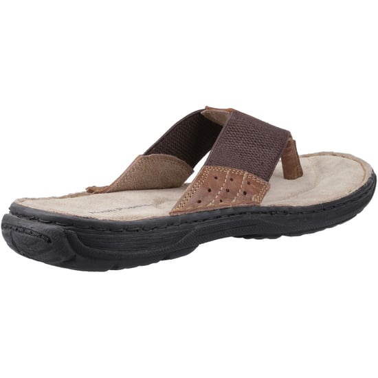Hush Puppies Alan Zehentrenner Leder Herren Tan Flip-Flops - Image 2