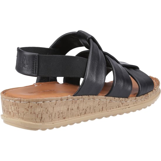 Hush Puppies Eden Gladiator Leder Damen Schwarz Sandalen - Image 2
