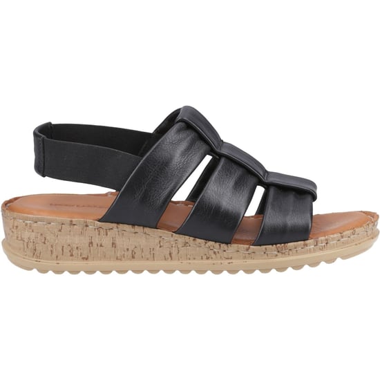 Hush Puppies Eden Gladiator Leder Damen Schwarz Sandalen - Image 4
