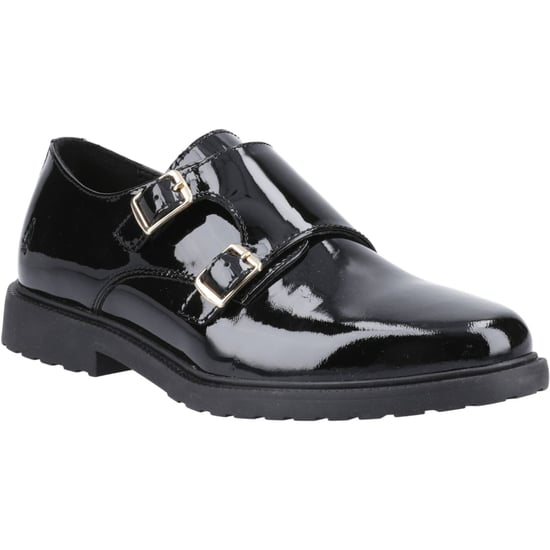 Hush Puppies Verity Leder Damen Schwarz Lack Schuhe - Image 1